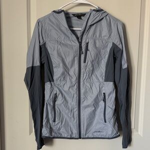 Eddie Bauer Light Gray and Dark Gray Hooded Jacket